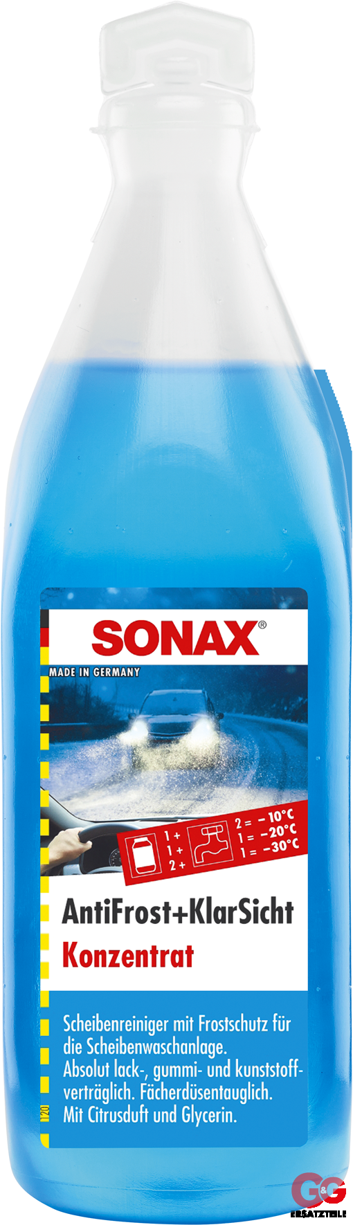 SONAX AntiFrost & KlarSicht Konzentrat Citrus 0,25 l Art.Nr. 03321000, Scheibenreinigung, Fahrzeugpflege, Elektrik, Desinfektion, Produkte